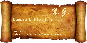 Nemcsek Gizella névjegykártya