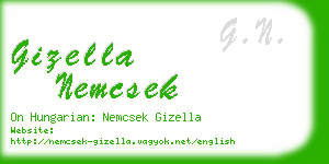 gizella nemcsek business card